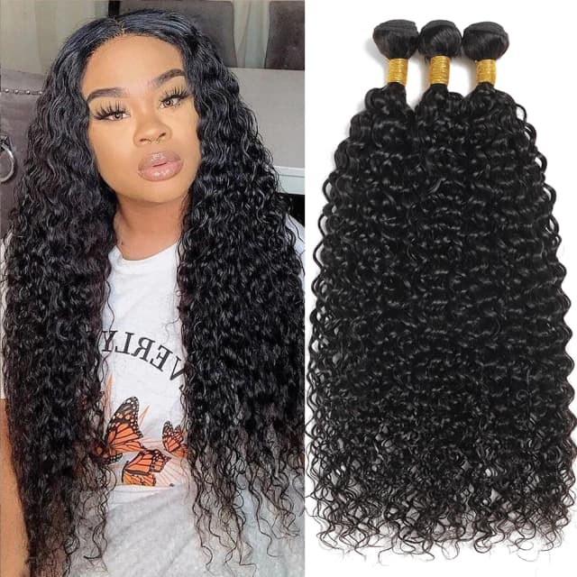 Wasser Welle Bundles 12A Brasilianische Menschliche Haarwebart 1/3/4PCS Tiefe Verworrene Lockige Haar 100 gr/teil Günstige Reine Haar Extensions Natürliche