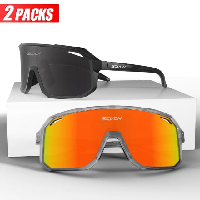 SCVCN Sport Männer UV400 Sonnenbrille Radfahren Gläser Runing Cycl Camp Bike Brillen MTB Outdoor Brille Fahrrad Frauen Jagd