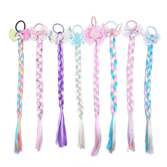 Prinzessin Braid Elsa Stirnband Haarteil Cosplay geflochtene Perücken für Elsa Dress Up Set für Kleinkind Mädchen Party Hochzeit Geburtstag