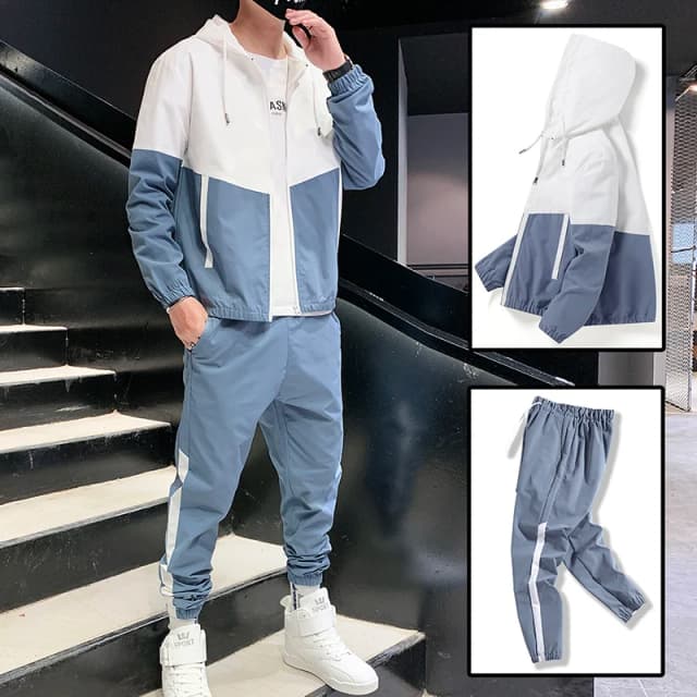 2025 Männer Trainingsanzug Casual Jogger Mit Kapuze Sportswear Jacken Und Hosen 2 Stück Sets Hip Hop Laufsport Anzug
