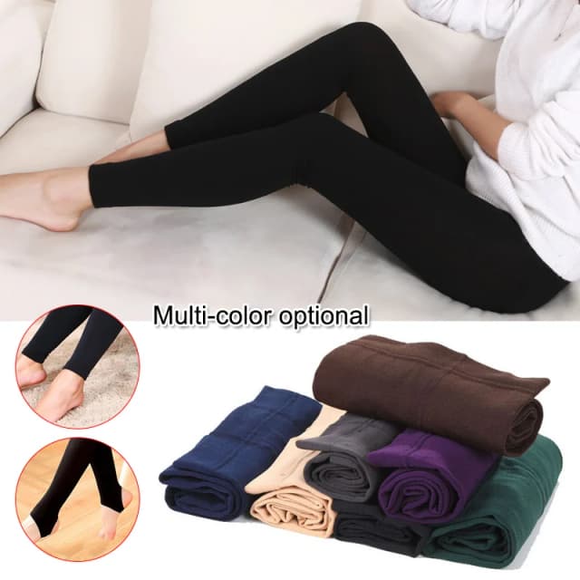 Herbst Winter Frau dicke warme Leggings Bonbonfarbe gebürstete Holzkohle Stretch Fleece weiche Fleece gefütterte Thermohosen Leggings