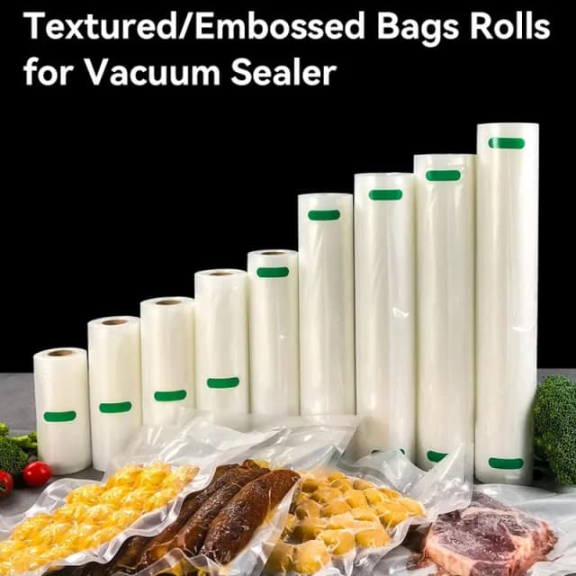 Vakuumbeutel für Lebensmittel, Vakuumiergerät, Lebensmittel frisch, lang haltend, 12+15+20+25+30 cm x 500 cm, Rollen/Lot Beutel für Vakuumierer