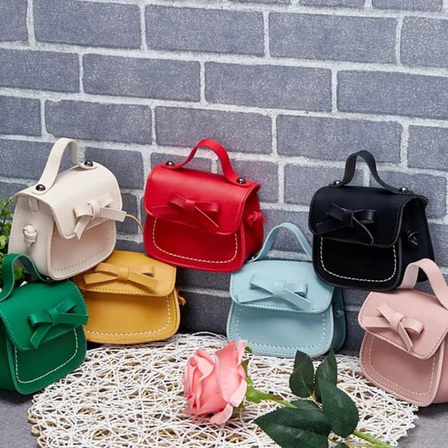 Bowknot Baby Messenger Taschen kleines Mädchen Kleinkind Geldbörse Kinder Geldbörsen und Handtaschen Mini Umhängetasche kleine Münz tasche