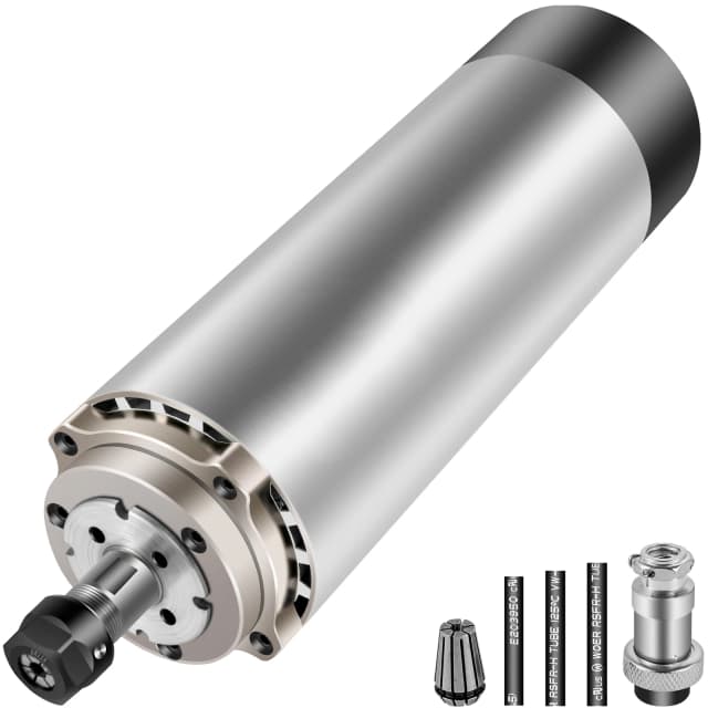 SucceBuy Luftgekühlter Spindelmotor 0,8 kW/1,5 kW/2,2 kW/3 kW/4 kW ER11/ER20/ER25 zum Sammeln für CNC-Fräser-Gravierfräsmaschinen