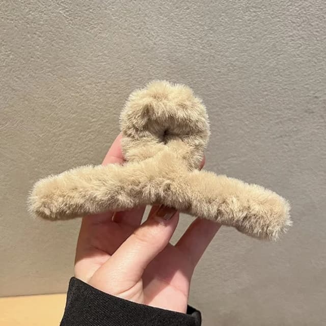 Winter Kunstpelz Haarklammer für Frauen Elegante Acryl Krabben Haarspange Haarnadel Mädchen-Haarschmuck Pelzige Kopfbedeckung Haarklammer