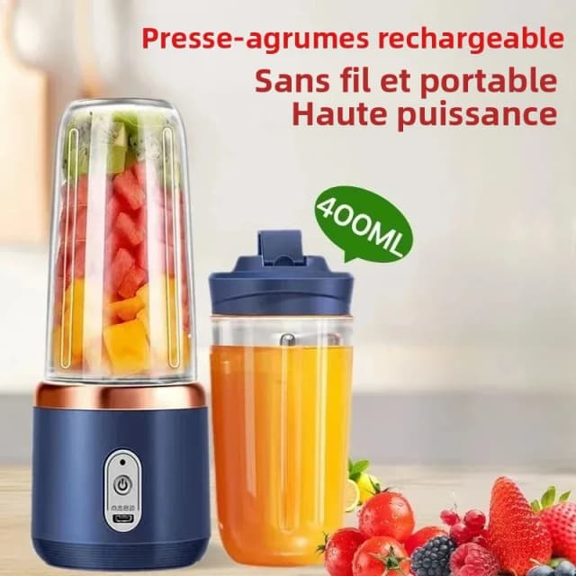 Licuadora USB portátil de 6 colores, 400ml, exprimidor eléctrico de viaje, taza para batidos, batidos, cocina, Mini herramienta mezcladora