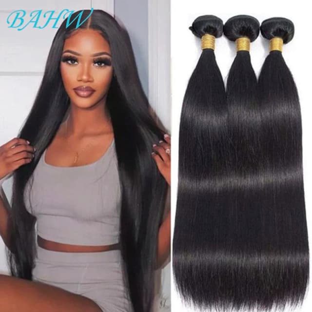 BAHW Malaysia Gerade Haar Bundles Menschliches Haar Weben 1/3/4PCS Glattes Haar Günstigen Preis 100% reines Haar Bundles Extensions