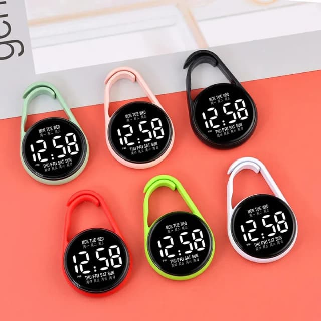LED Elektronische Hängeuhr Nachtlicht Digitale Elektronische Hängeuhr Taschenuhr