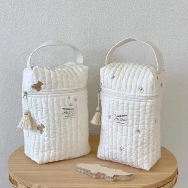 Tragbare Kinderwagen-Wickeltasche Gesteppte Baby-Windeltasche Organizer Bestickte Mama-Taschen Babyzubehör Wickeltasche Aufbewahrung