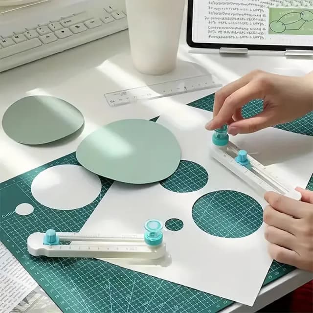 360 °   Verstellbarer Kreisschneider – Präzisions-Scrapbooking-Werkzeug für perfekte kreisförmige Papierschnitte – ideal für Bastelbegeisterte