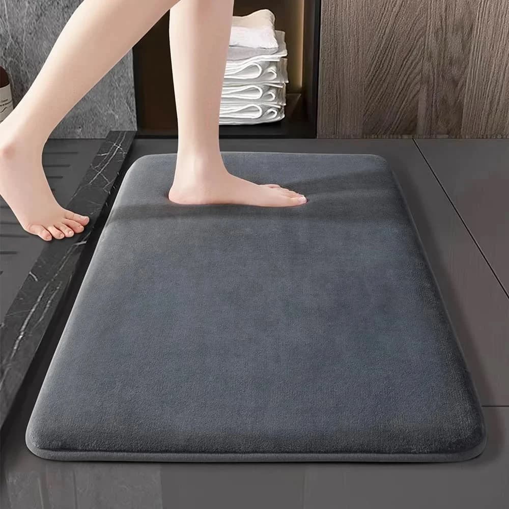Verdickte einfarbige Badezimmermatte, saugfähige Toilettenbodenmatte, rutschfeste Fußmatte für den Eingangsbereich, Küchentürmatte