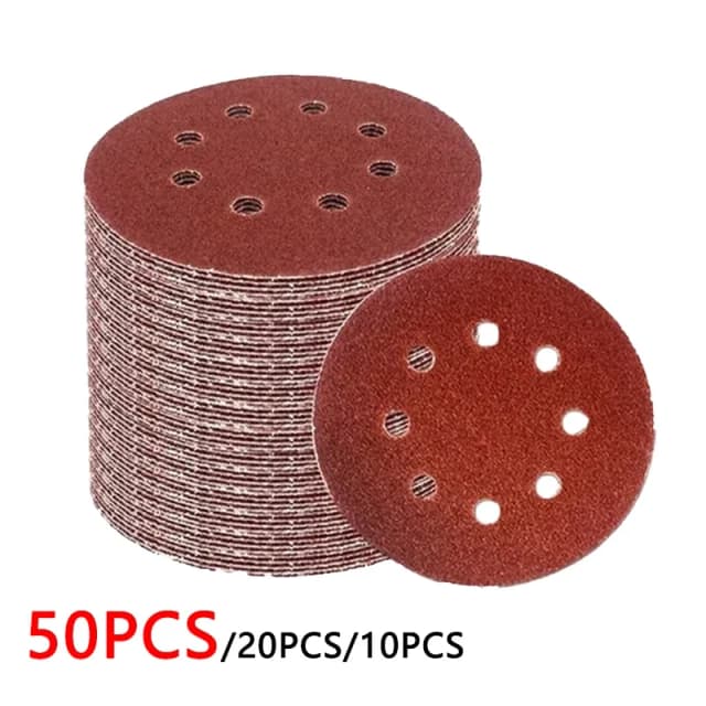 8 Loch 125 mm Schleifpapier Holzbearbeitung Metall Schleifscheibe Schleifpolierwerkzeug Körnung 40/1000/2000 Schleifscheiben