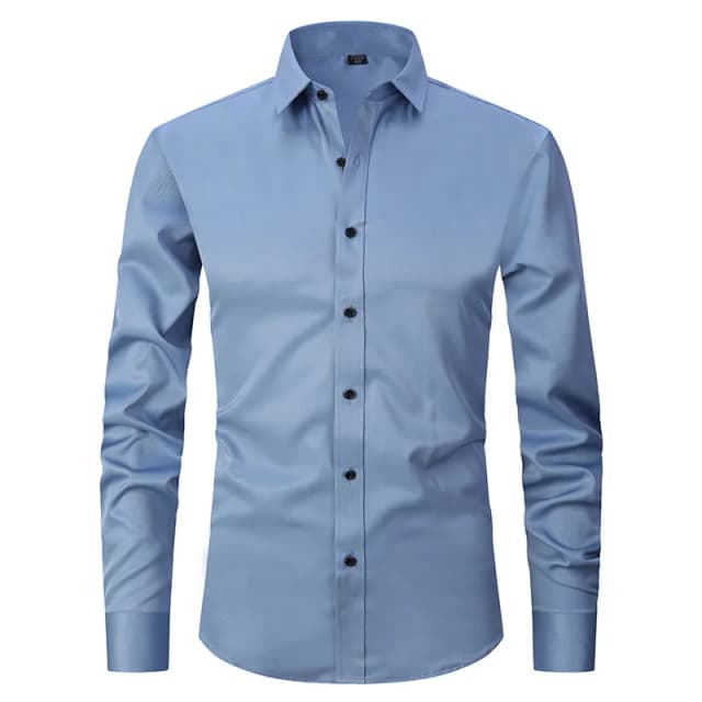 Neue Hohe Qualität 6XL Große Herbst/Winter Sozialen männer Hemd Langarm Mode Kein Eisen Business Casual Reinem weiß