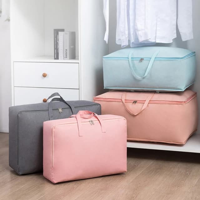 Große Kapazität Kleidung Lagerung Tasche Wasserdicht Schrank Kleiderschrank Organizer Quilt Kissen Decke Organizer Staubdicht Bettwäsche Lagerung