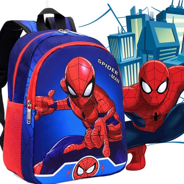 Disney Marvel Series Rucksack Jungen Grundschule Schultasche Doppelschichtiger Cartoon Spider-Man Rucksack für Jungen Geschenk