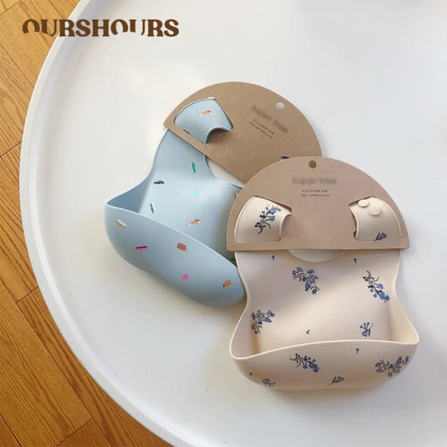 Baby-Lätzchen im Ins-Stil, bedruckt, wasserdicht, weiches Silikon, Baby-Fütterung, niedliches Muster, für Kinder, Mädchen, Jungen, Kleinkinder, verstellbares Kinder-Lätzchen