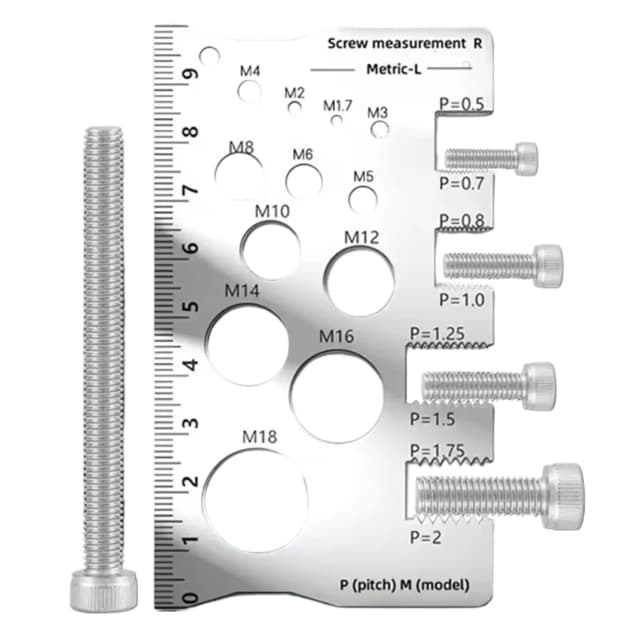 Schraube Gewinde Pitch Gauge Lineal Messwerkzeug Bolzen Mutter Metrische Bearbeitung Gewinde Schraube Schneiden Gauge Winkel Modell Messen