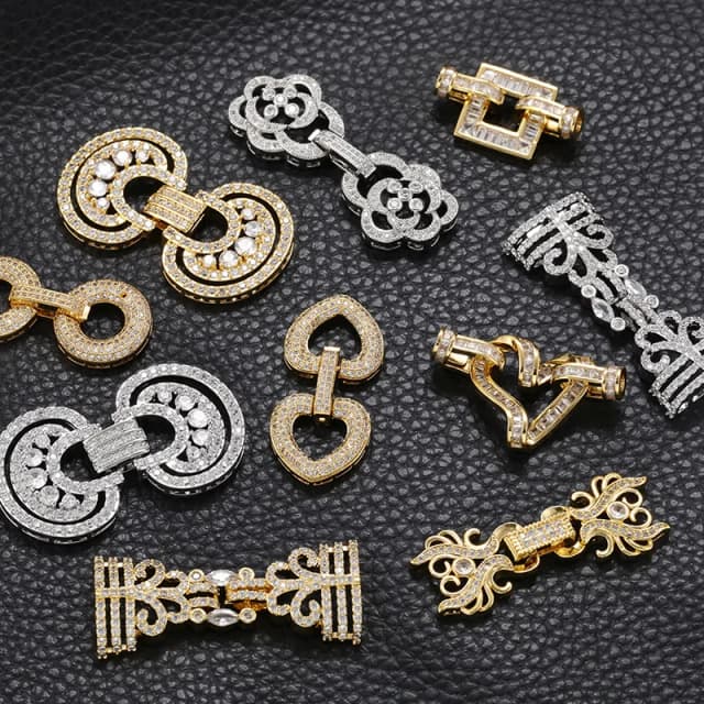 ZHUKOU Verschiedene Haken für die Schmuckherstellung, DIY-Haken, Zubehör, Zubehör, Zirkonia-Anschlüsse für Armbänder VK163