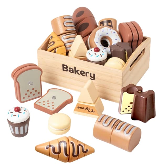 Holz Pretend Play Küche Spielzeug Schneiden Lebensmittel Zubehör Set Obst Gemüse Bäckerei Fleisch fisch Frühe Pädagogische Erkenntnis Spielzeug
