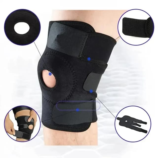 Atmungsaktive, verstellbare Kniebandage (ohne Seitenstabilisatoren) – zur Linderung von Trainingstraining und Knieschmerzen