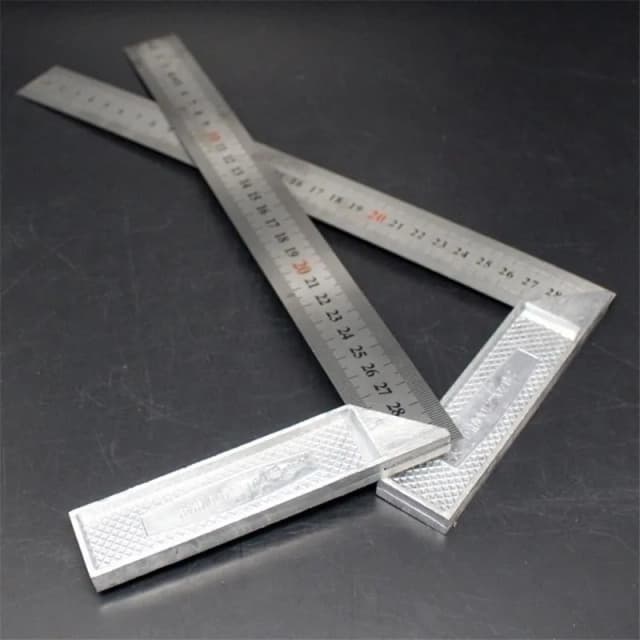 250/300 mm Aluminiumgriff mit Edelstahlskala, rechtem Messwinkel, quadratisches Lineal