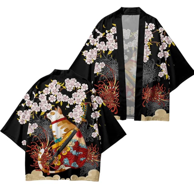Japanische Katze Druck Haori Kimonos Yukata Samurai Männer Frauen Kimono Traditionelle Asiatische Kleidung Harajuku Strickjacke Hemd