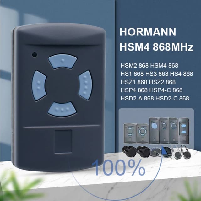 HORMANN Garagentor-Fernsteuerung HORMANN HSM2 HSM4 868 MHZ Handsender 868.35mhz HS1,HS2,HS4 ,HSE2,HSE4,HSZ1,HSZ2,HSP4,HSP4-c,HSD2-A,HSD2-c