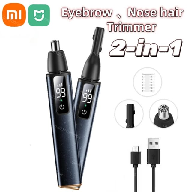 Xiaomi MIJIA Smart Electric 2-in-1-Nasen-Ohr-Haarschneider, Augenbrauen-Trimmen, schmerzlos, tragbarer Haarschneider, Trimmer für Männer und Frauen