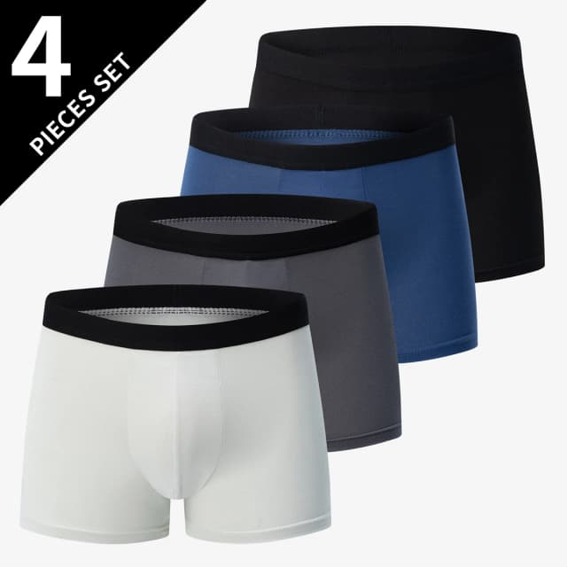 4-teilige Herrenmode-Druck-Mix-and-Match-Unterwäsche, Strandshorts, bequem, atmungsaktiv, Teenager, Übergröße 5XL6XL Boyshort.