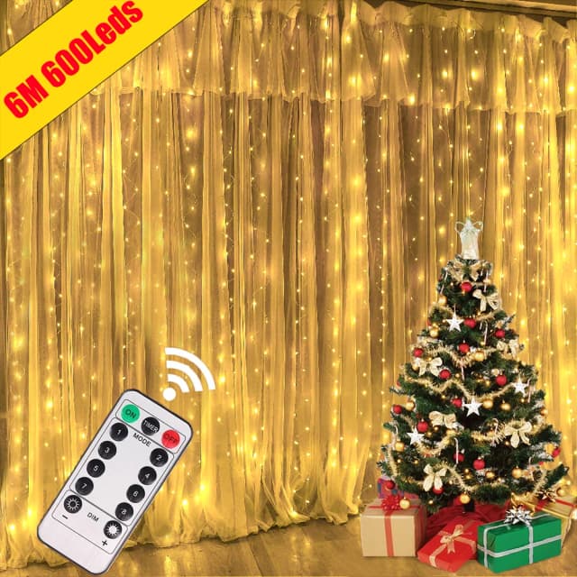 LED Girlande Vorhang Lichter 8 Modi USB Fernbedienung Fee Lichter String Hochzeit Weihnachten Dekor für Zuhause Schlafzimmer Neue Jahr lampe