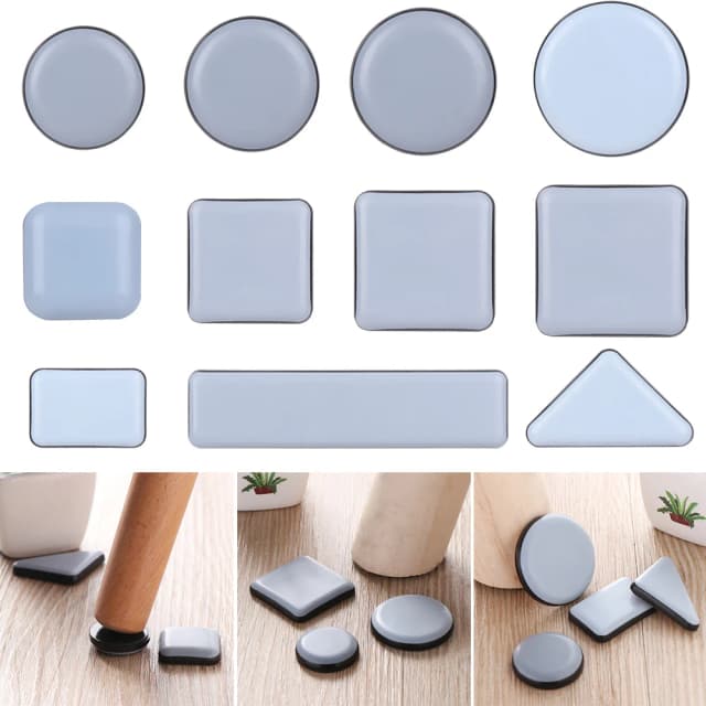 4 Stück Abriebfeste Möbelgleiter-Pads Selbstklebender Bodenschutz Einfaches Bewegen von Schweren Tischen Sofa-Gleitermatte Stuhlzubehör