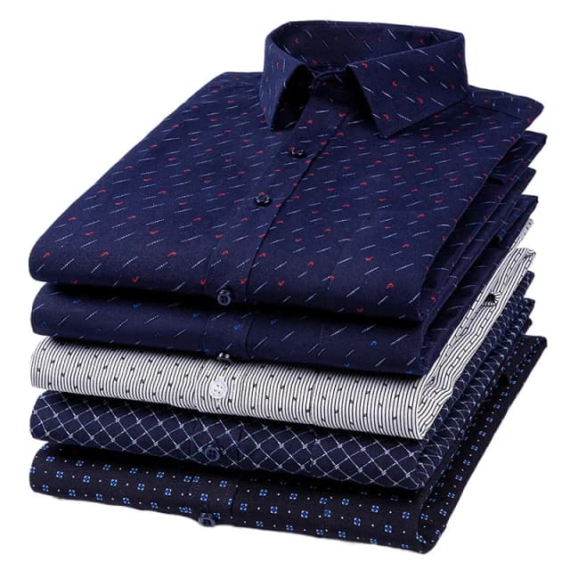 BAMBOOPLE Herren-Freizeithemden mit langen Ärmeln, modischer Druck, Standard-Passform, weiche Hemden mit Knöpfen für Herren, Büro, Business, neue AEchoice