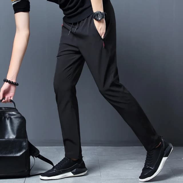 Sommer Herren Eisseide schnell trocknende Freizeithose Slim Fit koreanische Version Eisseidenhose Sporthose gerade Röhre schnell trocknend p