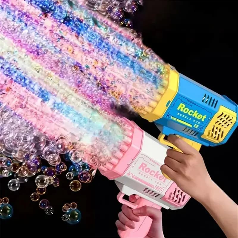 40-Loch-Raketenwerfer, handgehalten, tragbar, elektrisch, automatisch, Seifenblasenpistole, Party, Geburtstag, Geschenk, Spielzeug (ohne Blasenwasser)