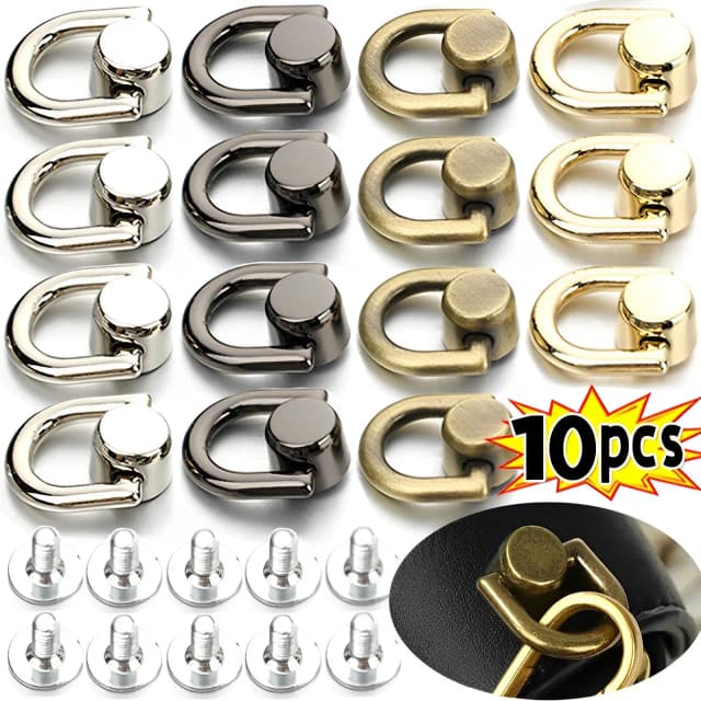 Retro D-förmigen Ring Tasche Seite Clip Schnallen Metall Doppel D Schnalle Handtasche Kette Griffe Stecker Tasche Strap Hardware zubehör