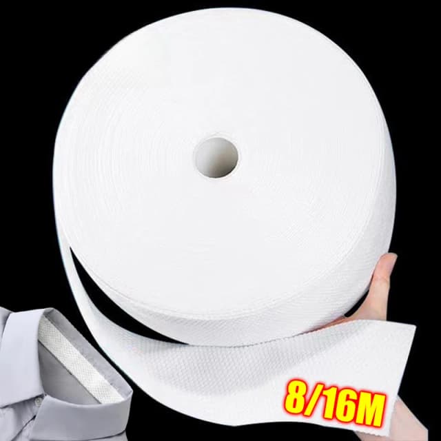 8/16 m selbstklebendes Kragen-Styling-Klebeband, das nicht umwickelt. Hemd-Nackenschutz-Pads, Hemdkragen-Stützkragen, schweiß entfernende Pads