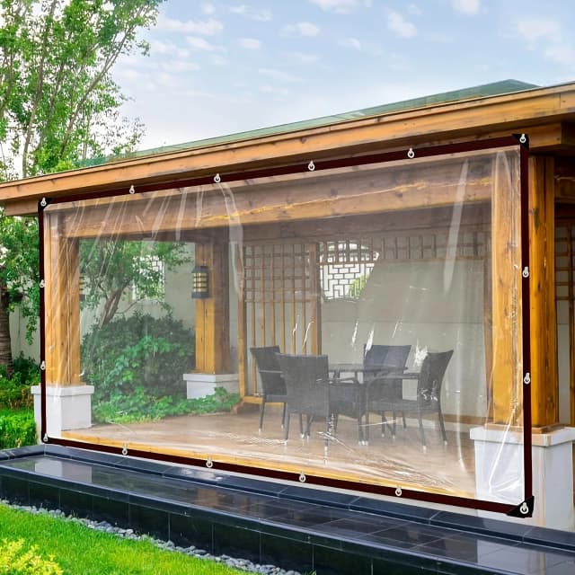 Transparentes wasserdichtes Tuch mit Dichtung – perfekt für Gärten, Innenhöfe, Hähnchenwölfe, Veranda-Markisen und Camping