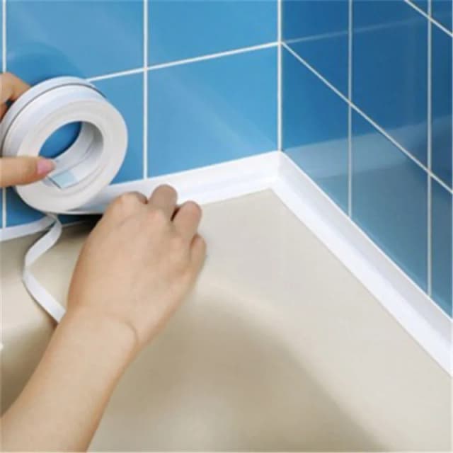 1pc Badezimmer wasserdichte Wand aufkleber Dichtung bänder PVC-Klebe-Dichtung streifen Waschbecken-Kante Band Küche Bad Zubehör