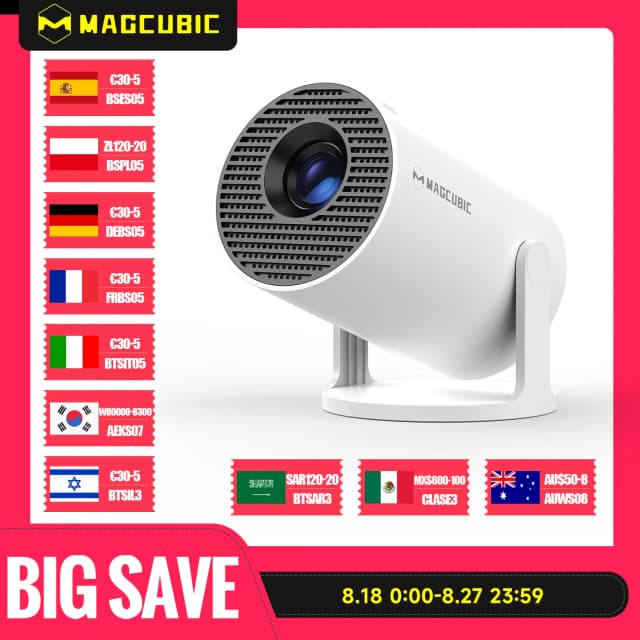 Magcubic-Projektor HY300 Pro 4K Android 11 Dual Wifi6 260ANSI Allwinner H713 BT5.0 1080P 1280*720P Heimkino-Außenprojektor
