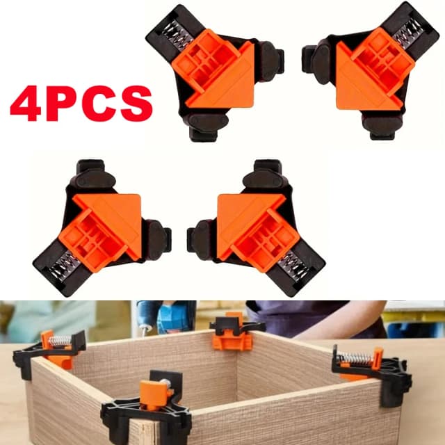 4PCS Rechtwinklige Befestigungs Clip Holzbearbeitung Klemme Einstellbare Schaukel Ecke Klemme Ecke Clip Fixer für Schweißen Bohren Schränke