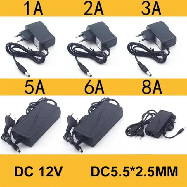 AC 110-240V DC 12V 1A 2A 3A 5A 6A 8A Universal Power Adapter Versorgung Ladegerät Adapter Eu uns für LED-Lichtleisten CCTV