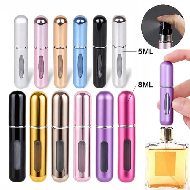 5/8 ml Tragbare Parfüm Zerstäuber Flüssigkeit Container Für Kosmetik Mini Aluminium Spray Alkohol Leere Nachfüllbare Flasche
