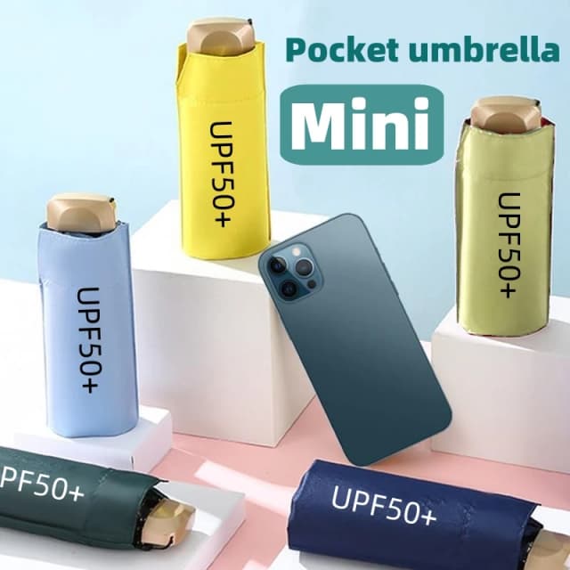 Mini-Taschenschirm, kleine Sonnenschirme, Regenschirme, Vinyl, faltbarer Regenschirm, UV-Schutz, Sonnenschutz, Taschen-Sonnenschirm, Kapsel