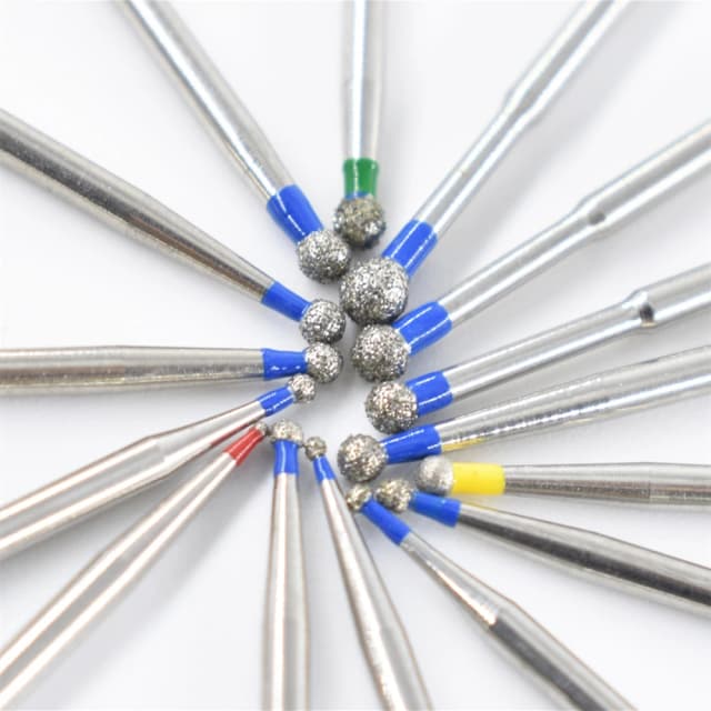 10 stücke BR Serie Runde Form Dental Diamant Bohrer Bohrer High Speed Handstück Zähne Bleaching FG Durchmesser 1,6 MM zahnmedizin Materialien