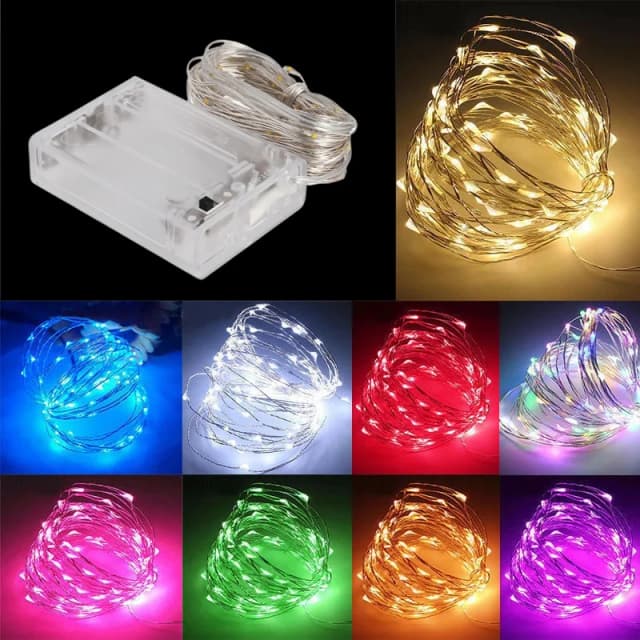 1M 2M 3M 5M 10M 20M 30M Kupferdraht LED String lichter Urlaub beleuchtung Fee Girlande Für Weihnachten Baum Hochzeit Party Dekoration