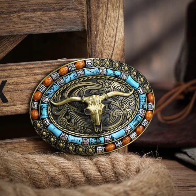 Western-Gürtelschnalle Initial Vintage-Cowboy Rodeo Silber große Gürtelschnalle für Männer Frauen