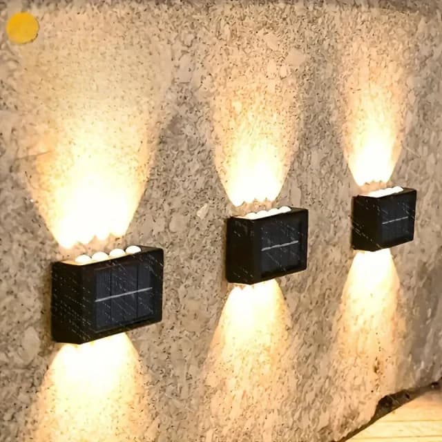 1pc 6-10 LEDs Solar Outdoor Wand Dekorative Landschaft Beleuchtung Leuchten Geeignet Für Hof Villa Zaun Terrasse garten
