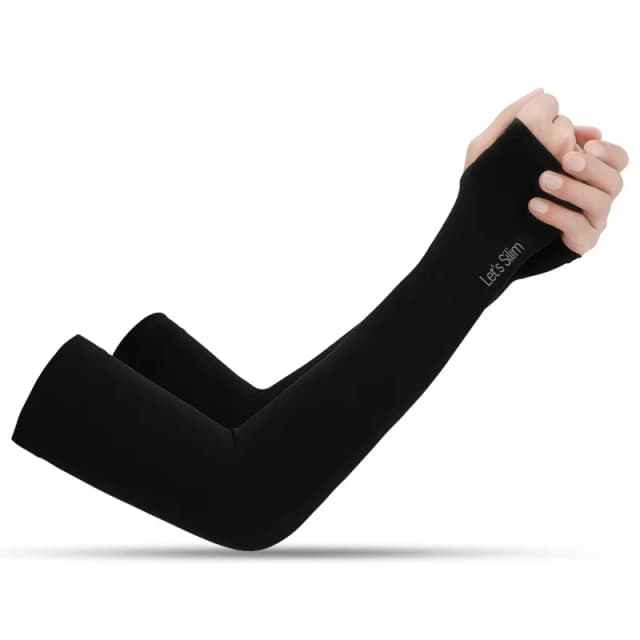 Anti-UV-Armstulpen für Herren und Damen, fingerlose Handschuhe zum Radfahren, Sommer-Sport, kühlende Seiden-Schal-Armstulpen, elastische Armstulpen zum Autofahren