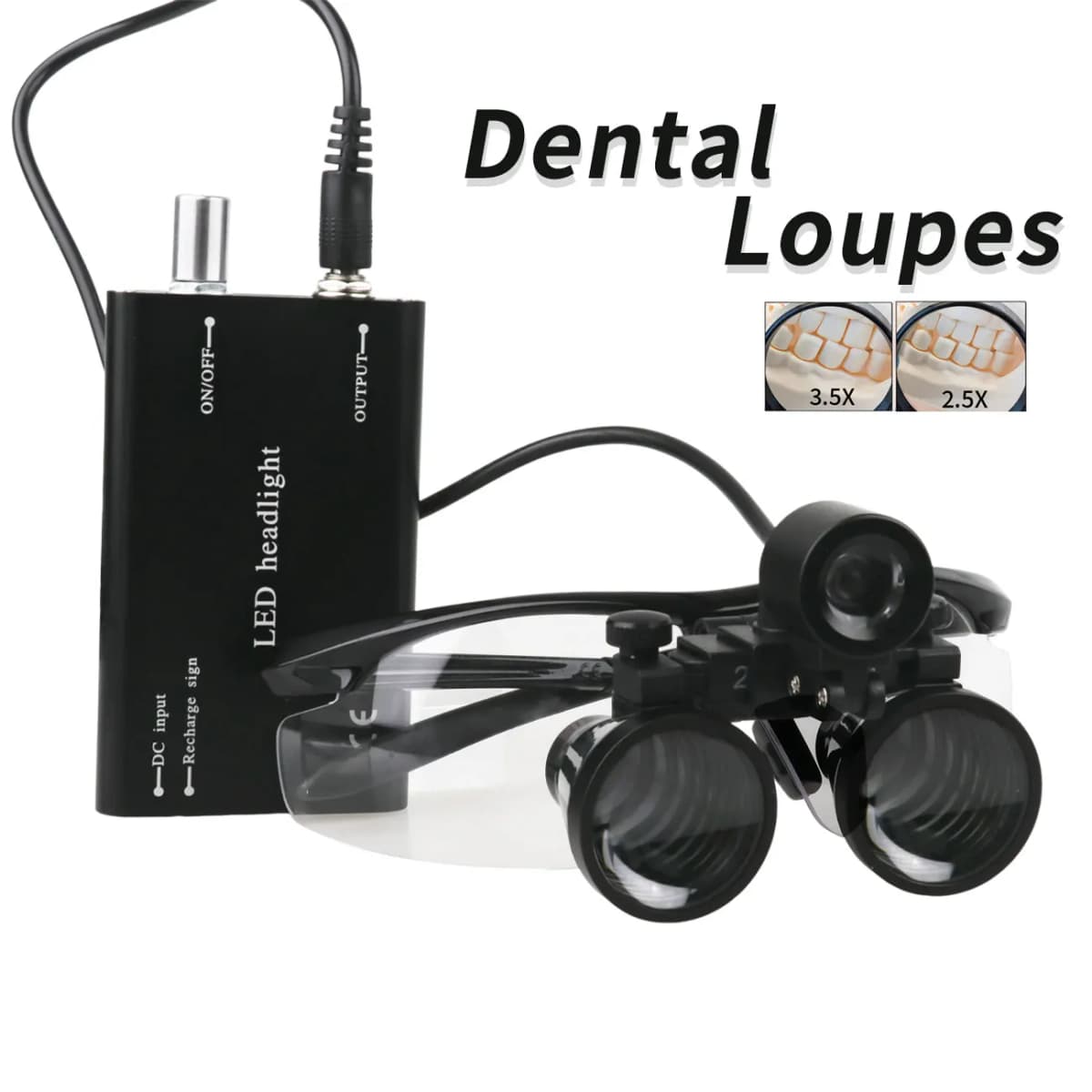Dental Lupe 2,5X 3,5X Lupe mit LED Licht Gläser Chirurgische Lupe Dental Medizinische Lupe