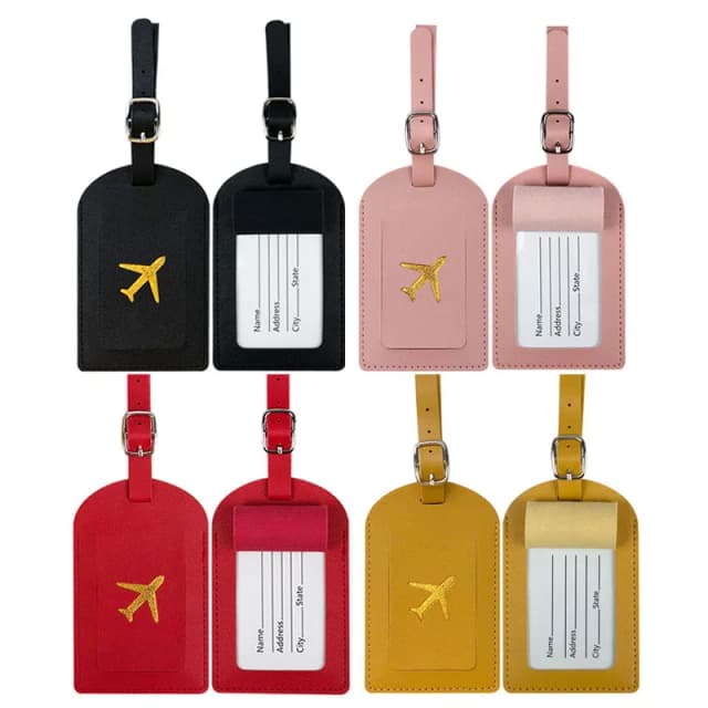 Gepäckanhänger, Reisezubehör für Damen und Herren, Pu-Flugzeug, Koffer, Adressetikett, Gepäck, Boarding, Tasche, Name, ID, Adresshalter, Anhänger